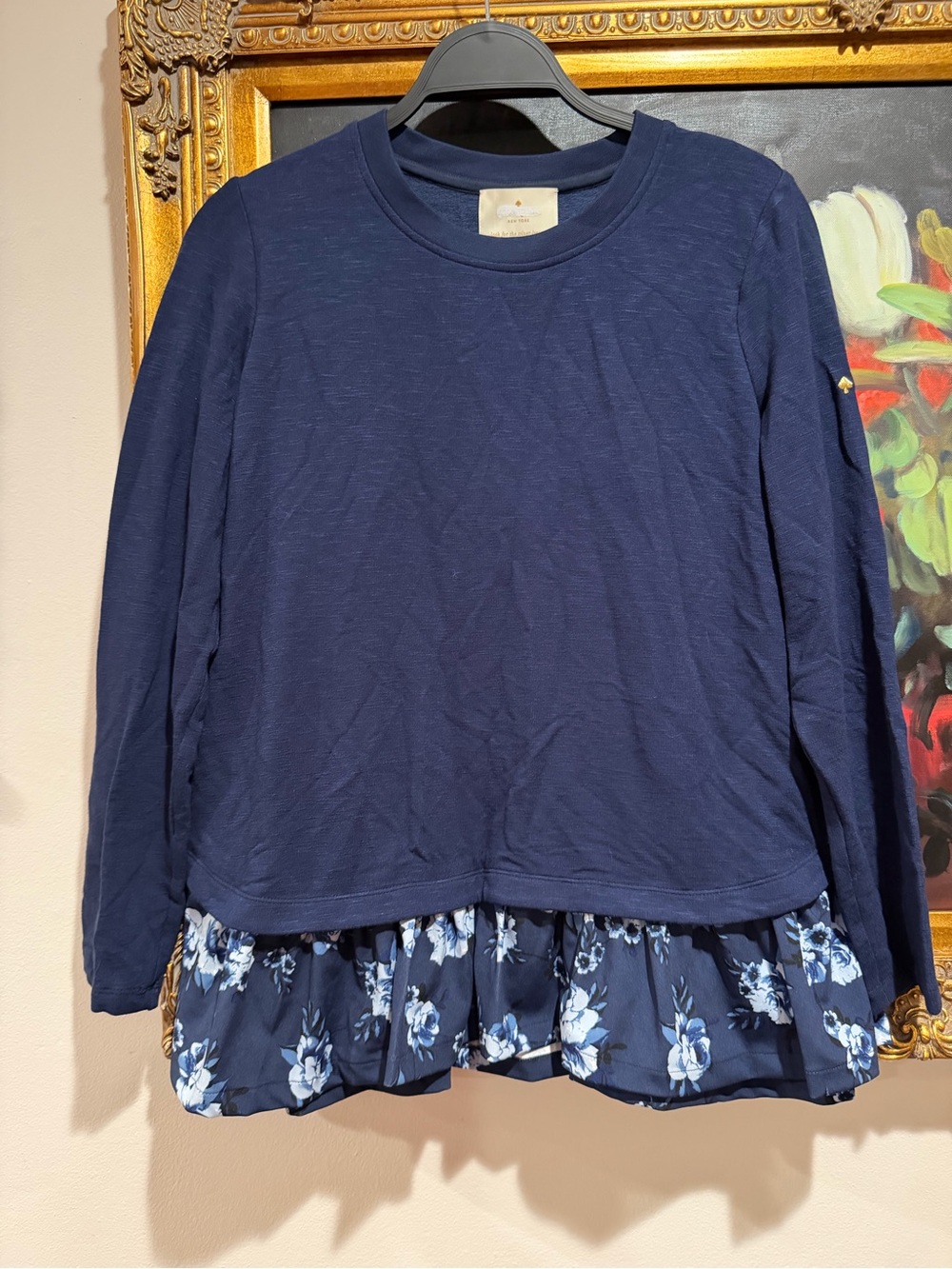 kate spade Navy Knit Top